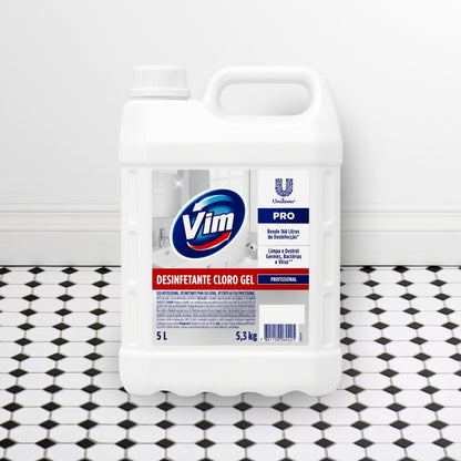 Desinfetante Cloro Gel Profissional Uso Geral Vim 5 Litros