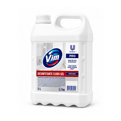 Desinfetante Cloro Gel Profissional Uso Geral Vim 5 Litros