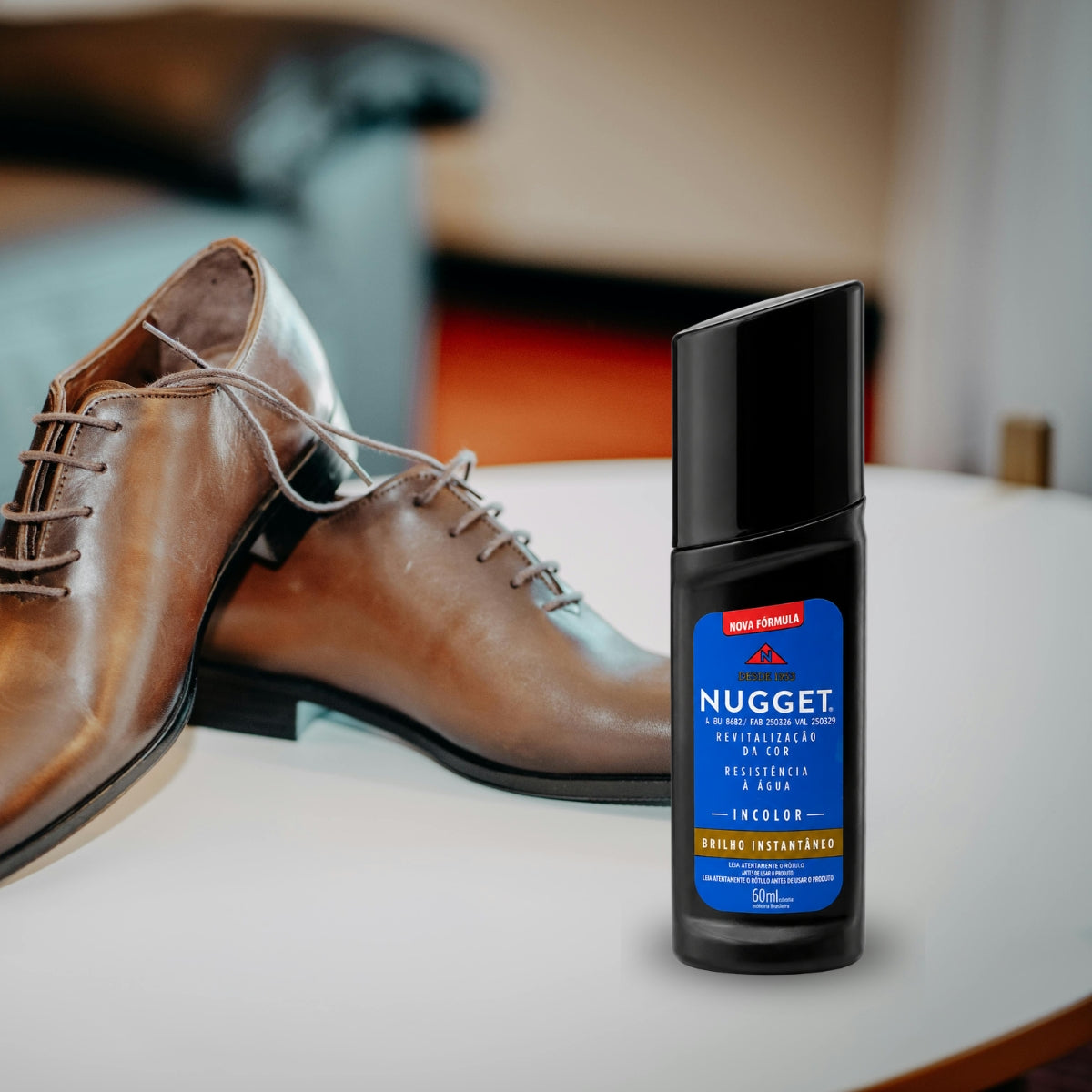 Polidor de Sapato Líquido Incolor Nugget 60ml