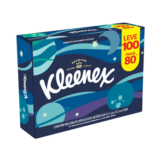 Lenço de Papel Box Kleenex Dia A Dia 100 unidades