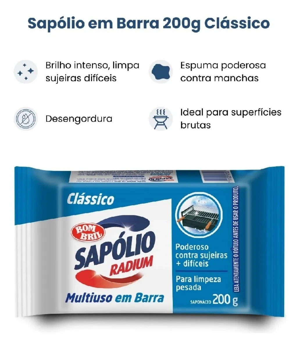Sapólio Radium em Barra Clássico 200g