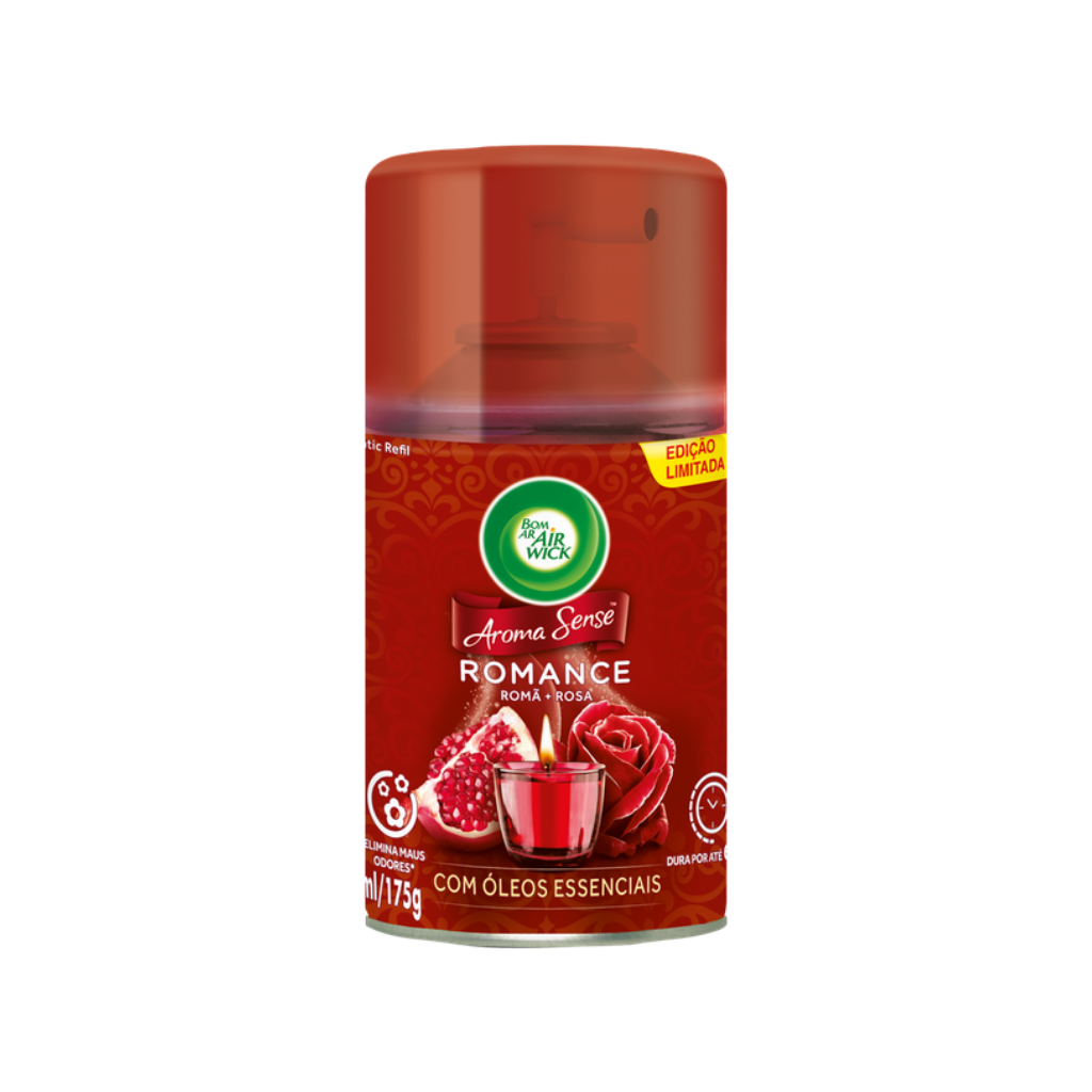 Refil Odorizador de Ambiente Bom Ar Freshmatic Aroma Sense Romance 250ml