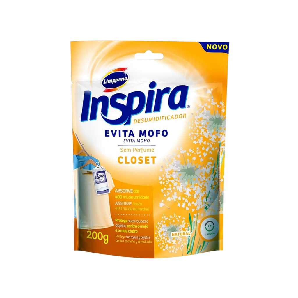 Desumidificador Evita Mofo Sem Perfume Inspira Limppano 200g