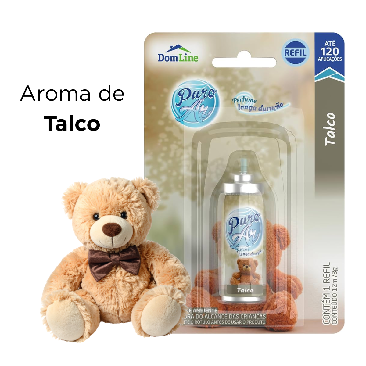 Odorizador de Ambiente Refil Talco Puro Ar 12ml