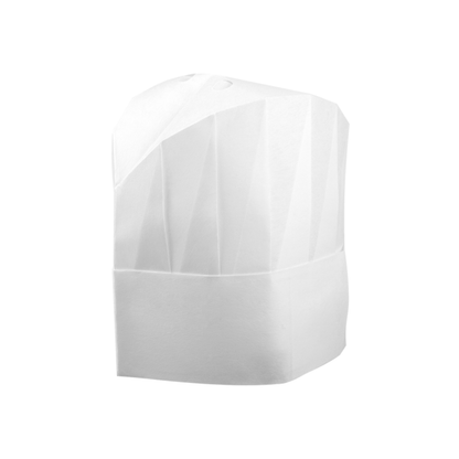 Chapéu De Chef Plissado Descartável 6 Unidades  Bompack