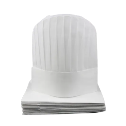 Chapéu De Chef Plissado Descartável 6 Unidades  Bompack