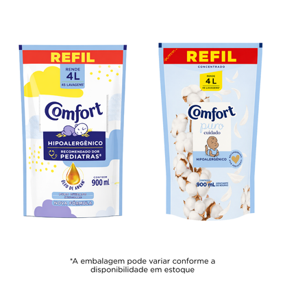 Amaciante Hipoalergênico Puro Cuidado Refil Comfort 900ml