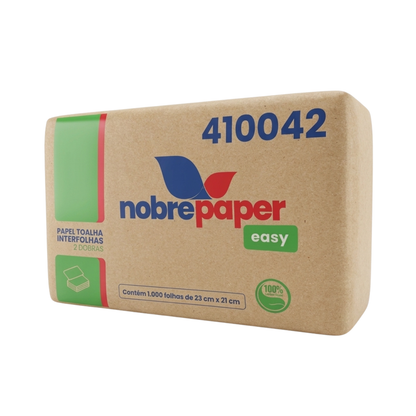 Papel Toalha Interfolhas 2 Dobras 23x21 1000 Folhas Nobre