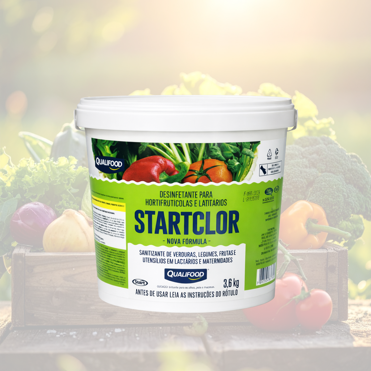 Sanitizante Para Frutas E Verduras Startclor 3,6kg Start