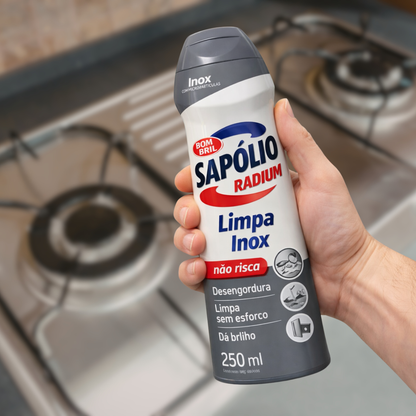 Saponáceo Cremoso Sapólio Radium Limpa Inox Bom Bril 250ml