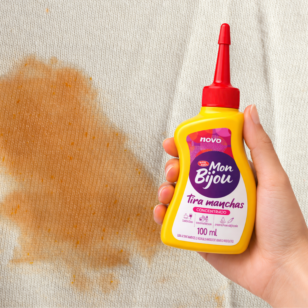 Tira Manchas Mon Bijou 100ml Concentrado Roupas Coloridas E Brancas