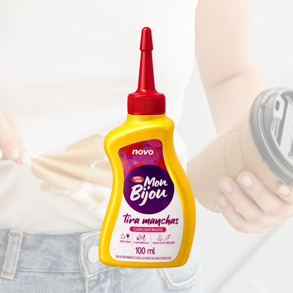 Tira Manchas Mon Bijou 100ml Concentrado Roupas Coloridas E Brancas