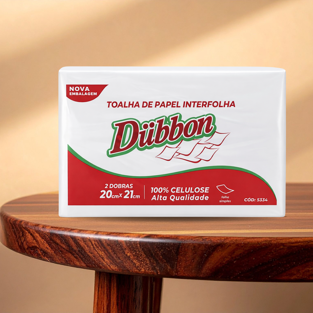 Toalha Papel Interfolha 2 Dobras 20x21 100% Celulose Dubbon