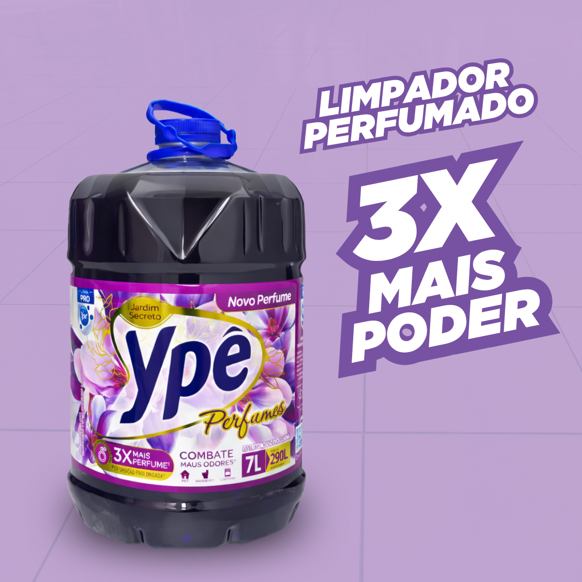 Limpador Perfumado Desinfetante Jardim Secreto Ypê 7 Litros