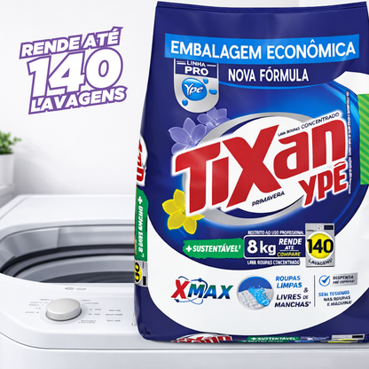 Sabão em Pó Concentrado Tixan Ypê Primavera Linha Pro 8kg