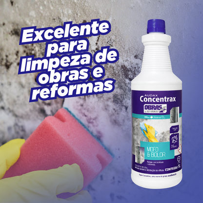 Limpador Pós Obra Limpa Mofo e Bolor Cloro Ativo Audax 1L