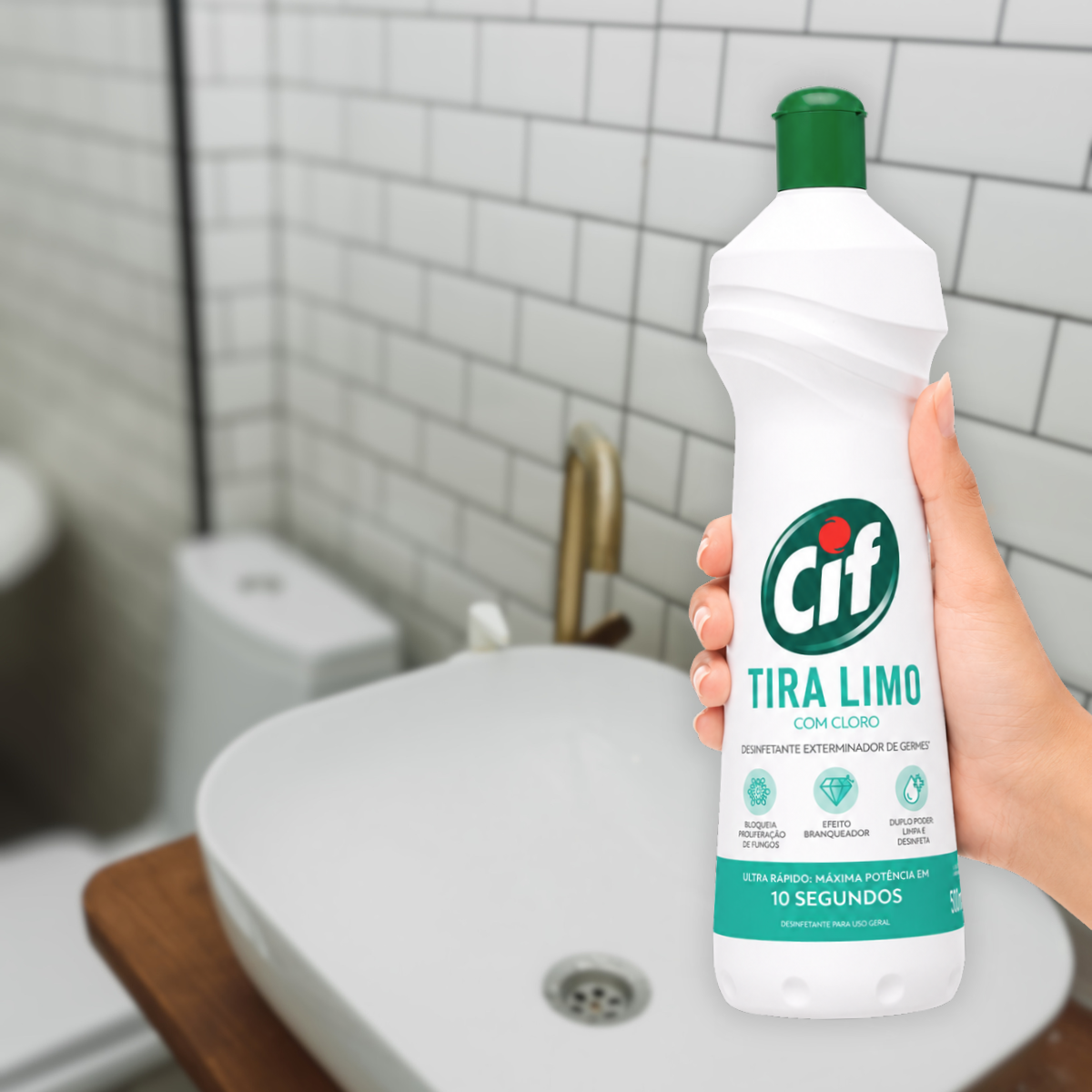 Desinfetante Uso Geral Tira Limo Mofo Manchas Cif 500ml