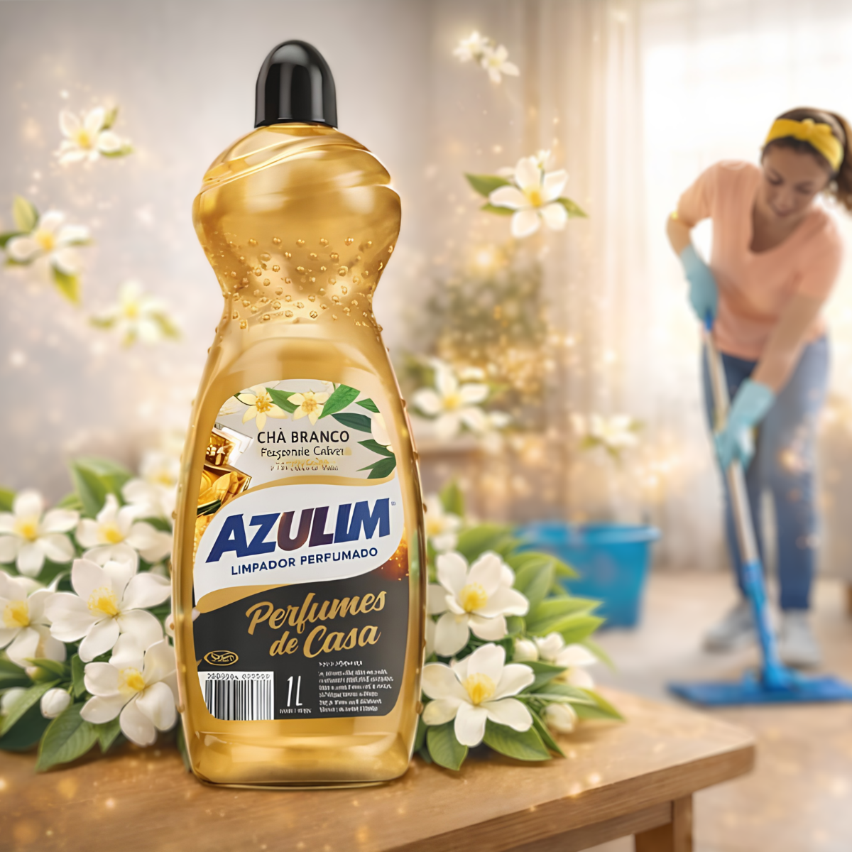 Desinfetante Limpador Perfumado Azulim Chá Branco 1 Litro