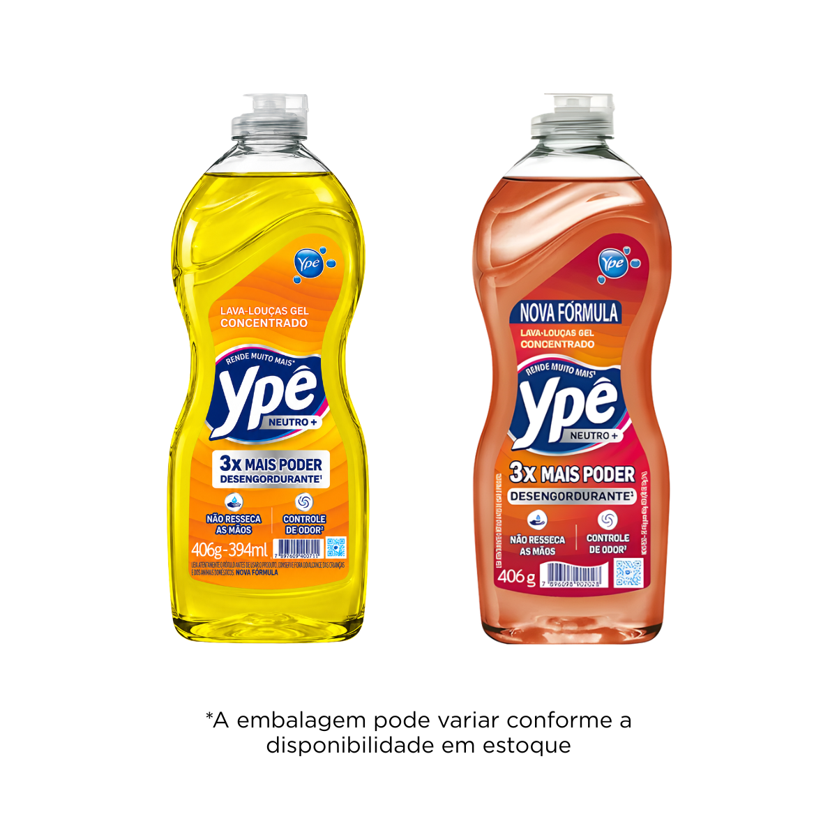 Detergente Gel Concentrado Desengordurante Neutro 406g Ypê
