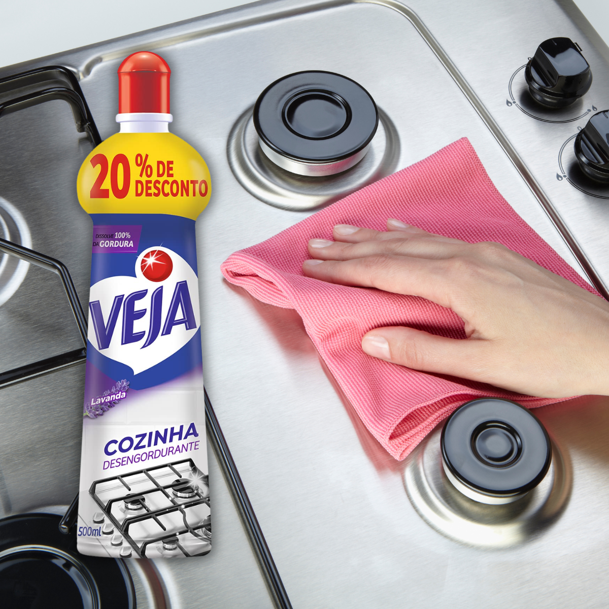 Limpador Veja Desengordurante Cozinha 500ml - Lavanda