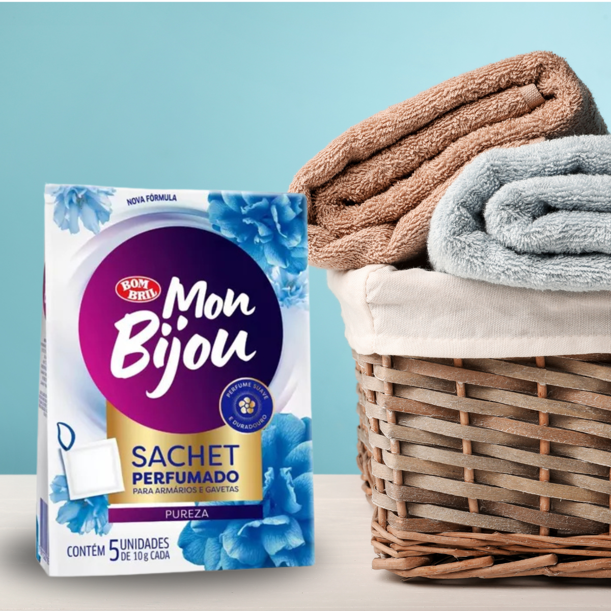 Sache Perfumado Roupa Armário Pureza 5 Unidades Bombril