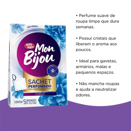 Sache Perfumado Roupa Armário Pureza 5 Unidades Bombril