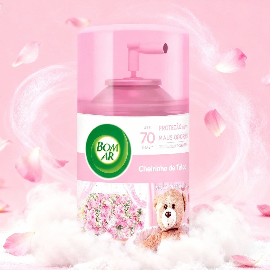 Refil Odorizador De Ambiente Bom Ar Freshmatic Cheirinho De Talco 250ml