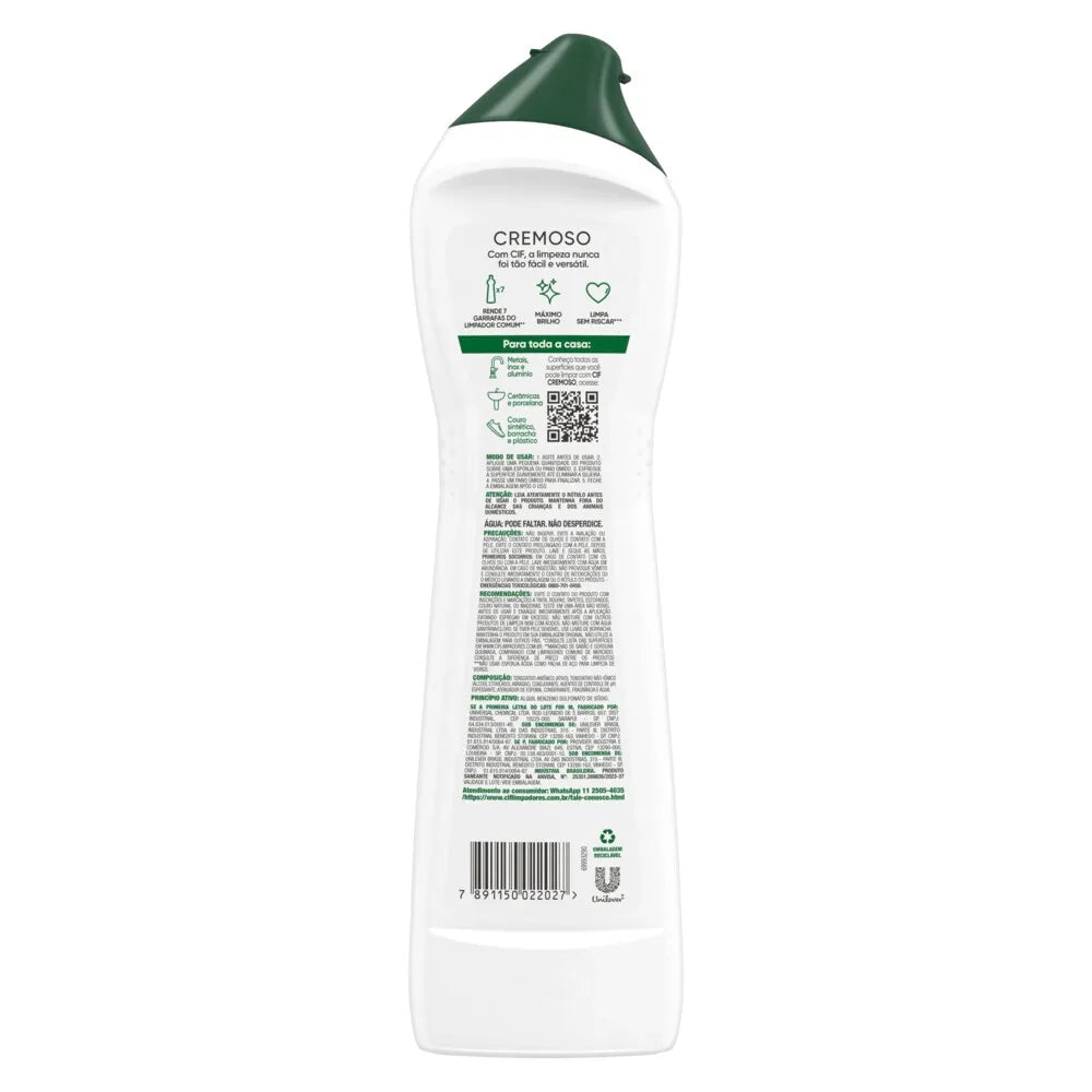 Cif Limpador Multiuso Cremoso Limpeza Milagrosa Limão 450ml