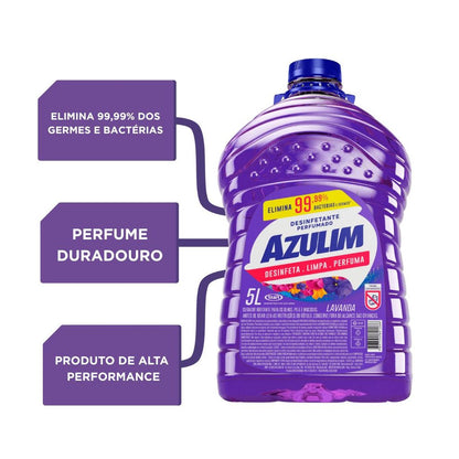 Desinfetante Perfumado Lavanda 5 Litros Azulim Start