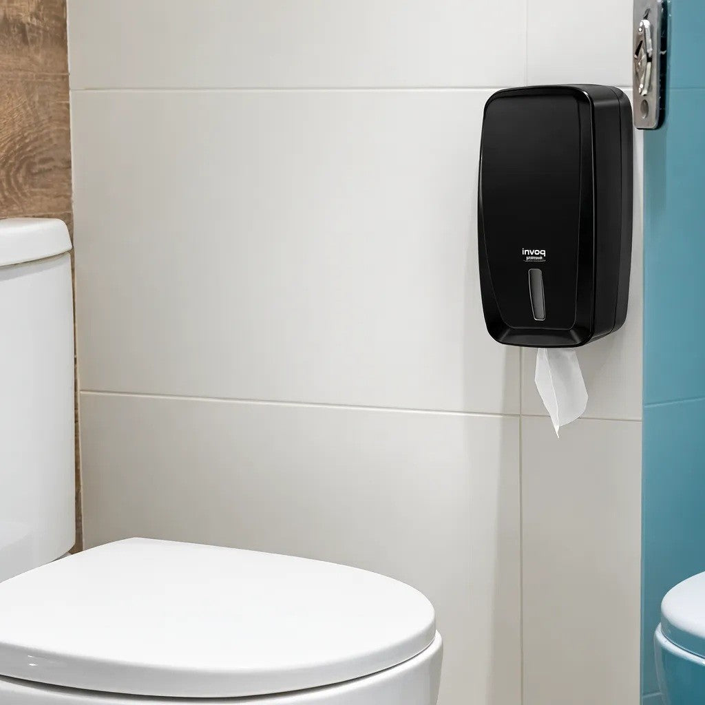 Dispenser Papel Higiênico Cai Cai Invoq Premisse Preto