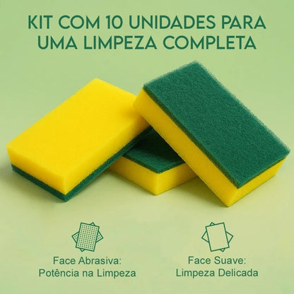 Esponja De Limpeza Dupla-face Prossional 10 Unidades 3m