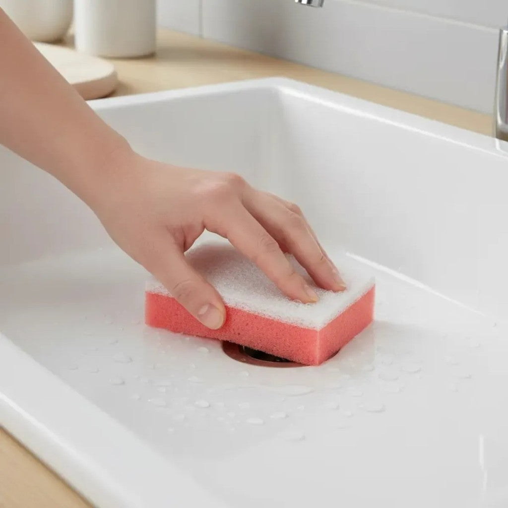 Esponja Sanitária Rosa Multiuso Dupla Face 10 Unidades