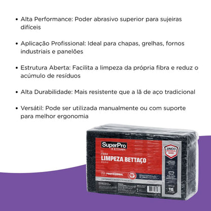 10 Fibras Para Limpeza Pesada Profissional Bettaço Bettanin