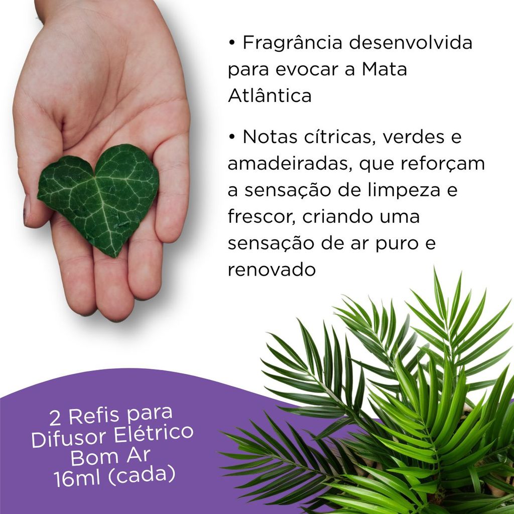 2 Refil Para Difusor Elétrico Frescor Da Mata Air Wick 16ml