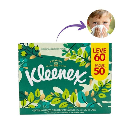 Lenço Papel Descartável Kleenex Dia A Dia 50 Folhas