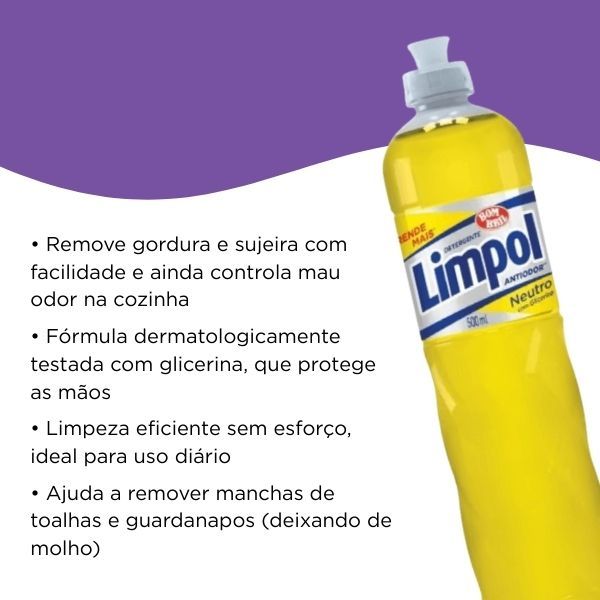 Detergente Limpol Neutro 500ml