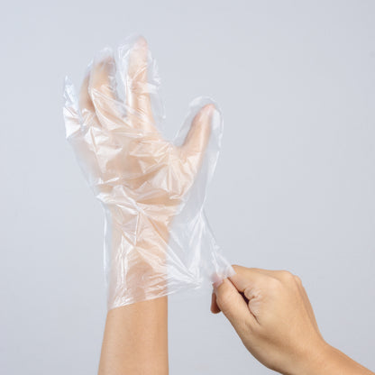 Luva Descartável Transparente Tam Único 100 Unid Inoven