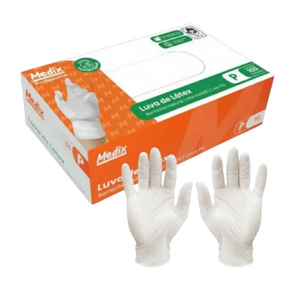 Luva de Látex Descartável Medix Sem Pó - P