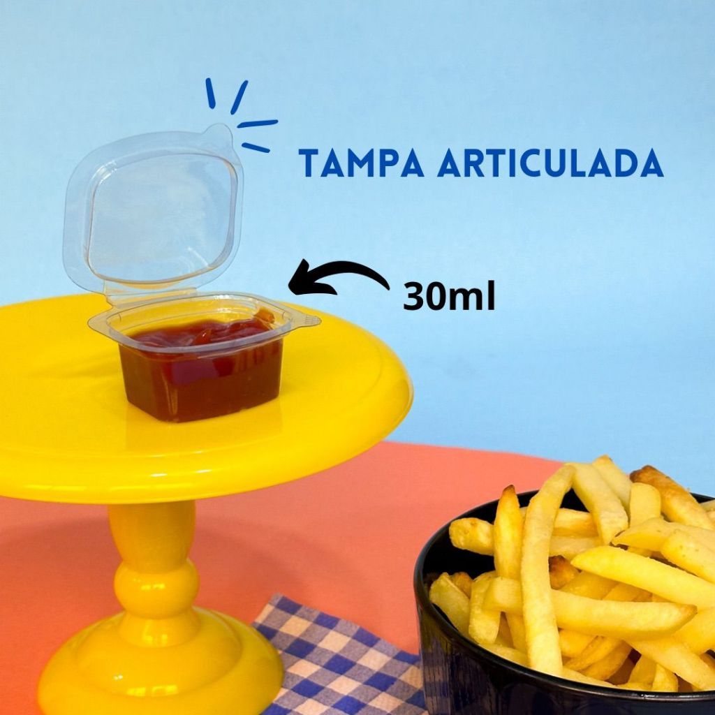 Molheira Retangular Com Tampa Descartável 30ml 100unid