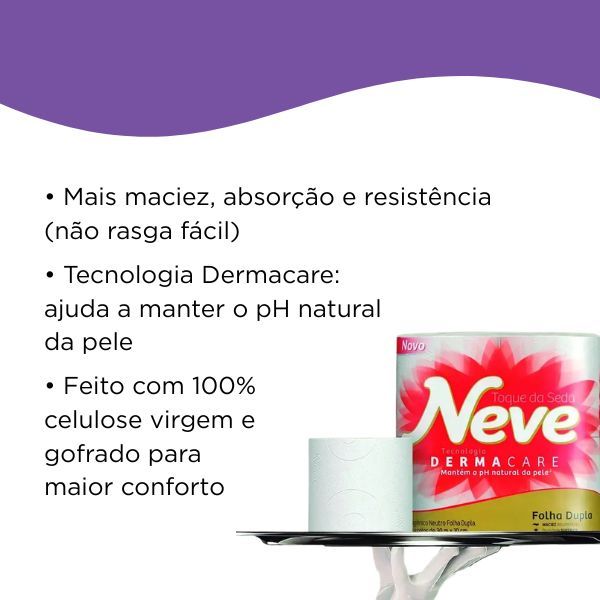 Papel Higiênico Folha Dupla com 04 rolos Neve