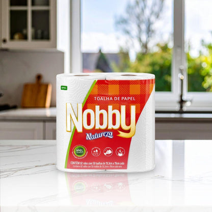 Papel Toalha Para Cozinha  Nobby Com 2 Rolos  19,3X19Cm