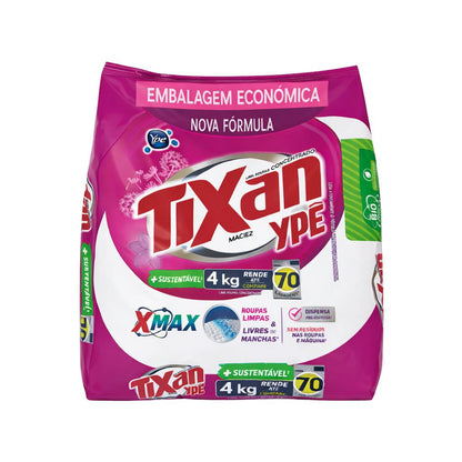 Sabão em Pó Concentrado Tixan Ypê Maciez Xmax 4kg