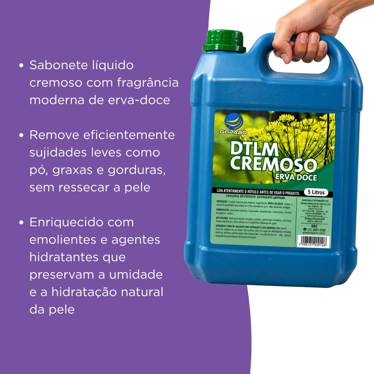 Sabonete Cremoso Erva Doce Gopabo 5 Litros