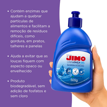 Lava Louça Gel Detergente Máquina Lava Louça 500g Jimo