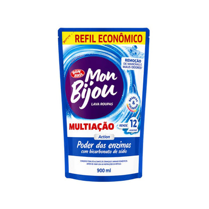 Sabão Lava Roupas Líquido Mon Bijou Multiação Action 900ml
