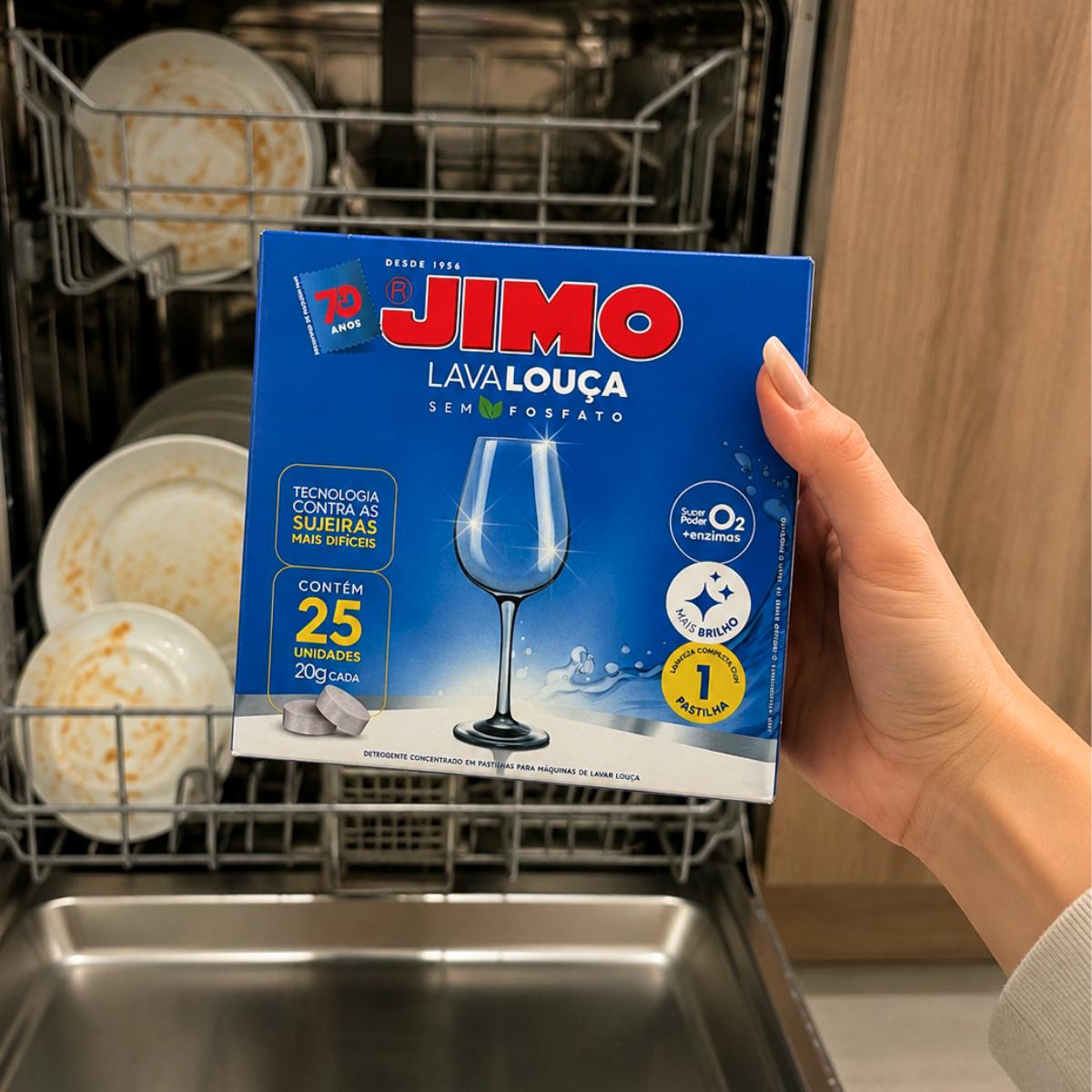 Detergente Lava Louça Pastilha Caixa C/25 Unidades Jimo