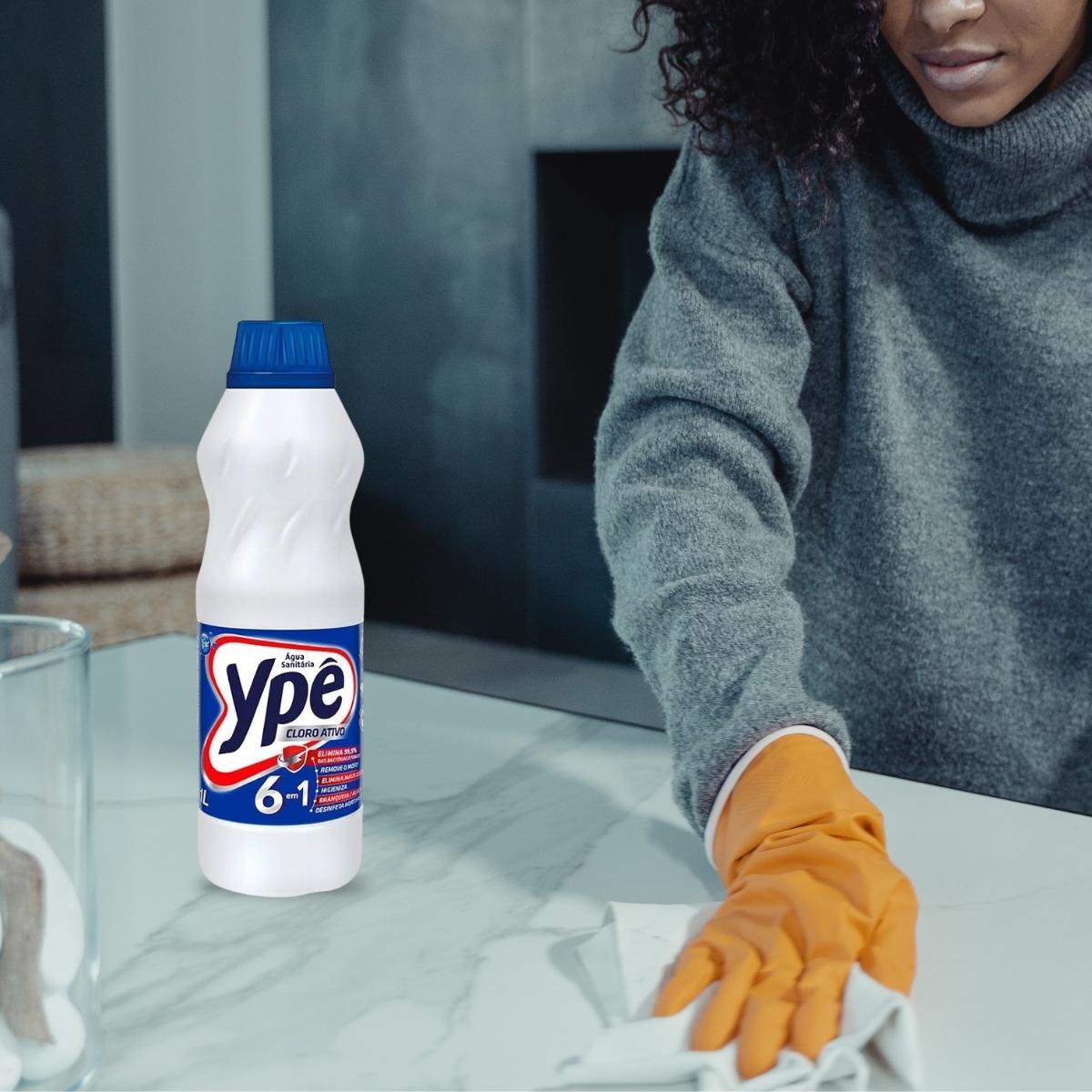 Água Sanitária E Alvejante Cloro Ativo 1 Litro Ypê