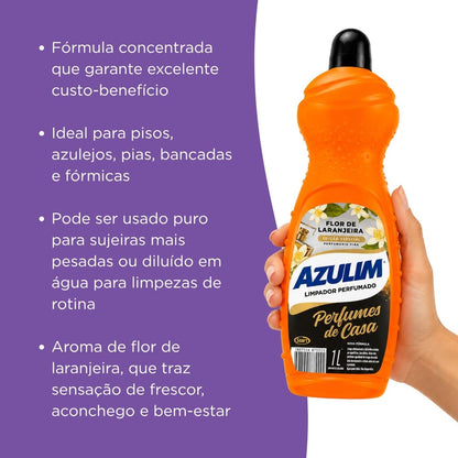 Limpador Perfumado Flor de Laranjeira Azulim 1 Litro