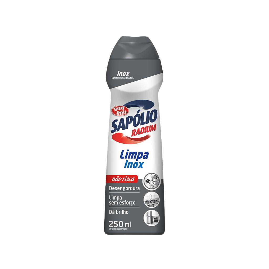 Saponáceo Cremoso Sapólio Radium Limpa Inox Bom Bril 250ml