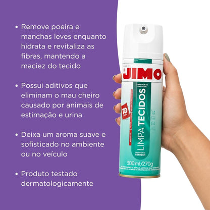 Limpa Tecidos Jimo Automotivo E Doméstico 300ml Spray